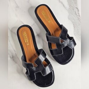 Goodys Black Slip on Girls Sandals Size 36 EU / 4 US